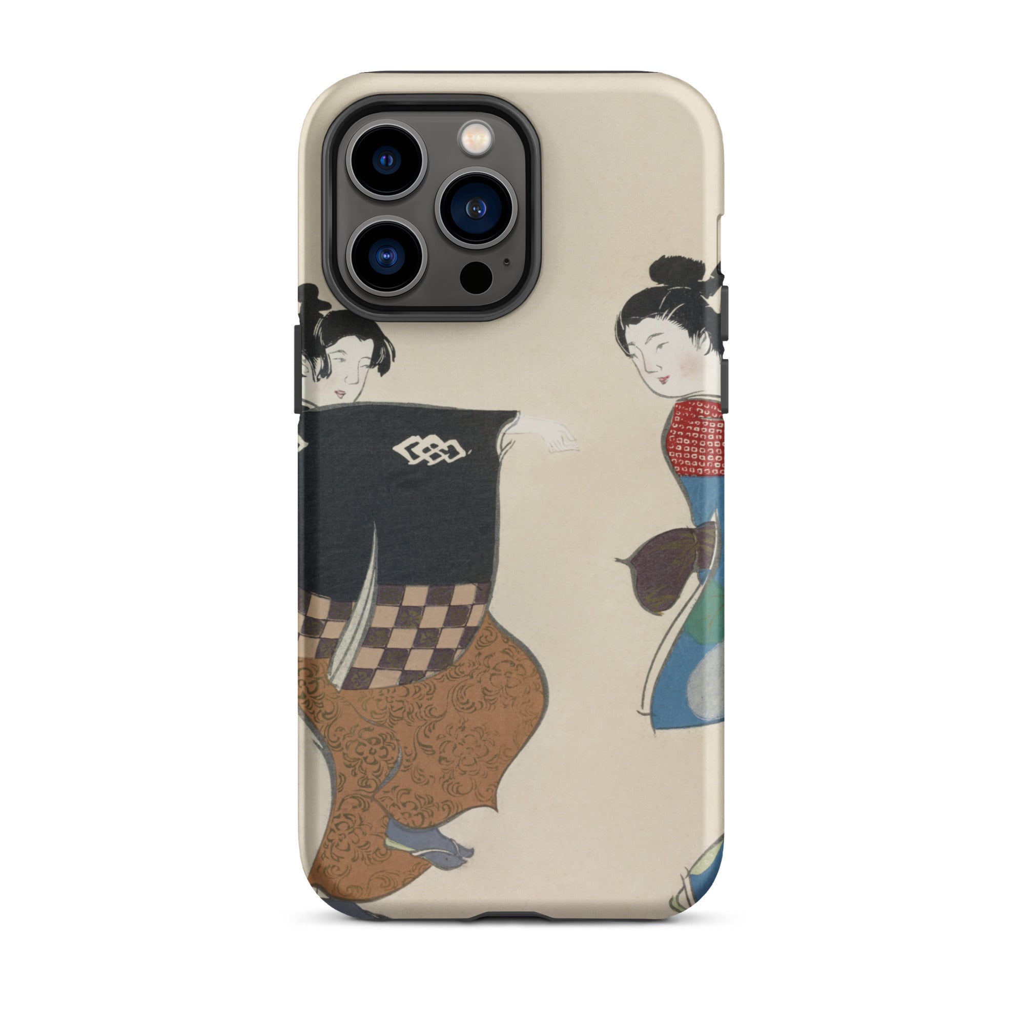 Dancers from Momoyogusa - Kamisaka Sekka Iphone Case, 14 Pro Max / Matte, Iphone Case Japanese Art
