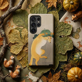 Dancing Fox with Lotus Leaf Hat - Ohara Koson Phone Case, Mobile Cases, Toby Leon