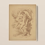 Dancing Nude - Louis Anquetin Art Print / Canvas, 12x16’’ / 31x41cm / Natural Frame, Posters Prints & Visual Artwork, Toby Leon