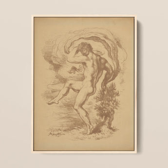 Dancing Nude - Louis Anquetin Art Print / Canvas, 12x16’’ / 31x41cm / Natural Frame, Posters Prints & Visual Artwork, Toby Leon