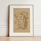 Dancing Nude - Louis Anquetin Art Print / Canvas, 12x16’’ / 31x41cm / Natural Frame / Matboard, Posters Prints & Visual Artwork, Toby Leon