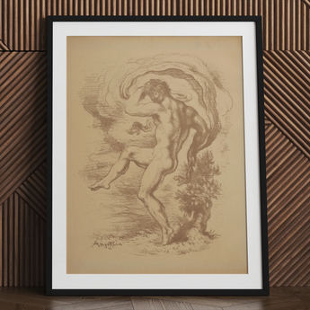 Dancing Nude - Louis Anquetin Art Print / Canvas, 24x32’’ / 61x81cm / Black Frame / Matboard, Posters Prints & Visual Artwork, Toby Leon