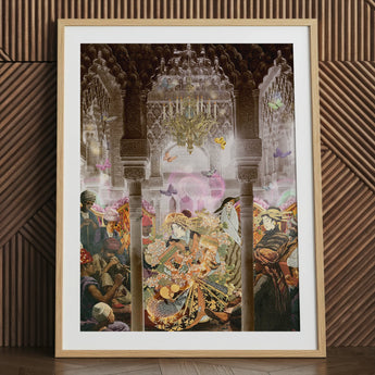 Dancing Queen - Japanese Geisha Collage Art Print, Japanese Geisha Collage, Geisha Collage Art, Toby Leon