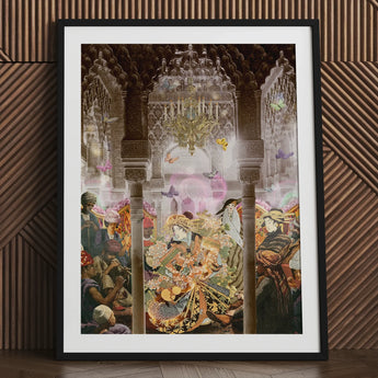 Dancing Queen - Japanese Geisha Collage Art Print Framed Ornate Colorful Illustration Traditional Middle, Toby Leon Prints