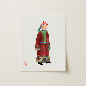 Dandy - Qing Dynasty Art Print / Canvas, Qing Dynasty Dandyism, Manchu Fashion Art, Dynasty Manchu Fashion