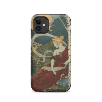 Dans Les Bois - Eugene Grasset Phone Case Iphone 11 / Matte Art Nouveau Phone Case Eugène Grasset’s Dans, Dusk, Half Sylph, Grasset Iphone