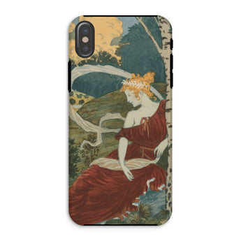 Dans Les Bois - Eugene Grasset Phone Case Iphone Xs / Matte Art Nouveau Phone Case Eugène Grasset’s Dans, Dusk, Half Sylph, Grasset Iphone