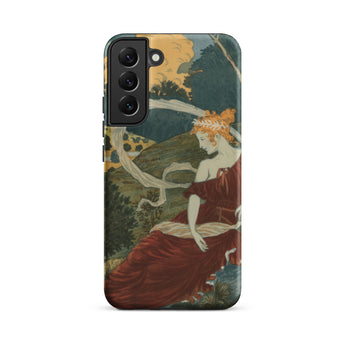 Dans Les Bois - Eugene Grasset Phone Case Samsung Galaxy S22 Plus / Matte Phone Case Art Nouveau-style Illustration Woman Red Gown Eugène