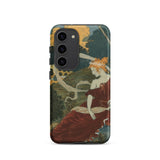 Dans Les Bois - Eugene Grasset Phone Case Samsung Galaxy S23 / Matte Phone Case Vintage-style Illustration Woman Red Gown Orange Eugène