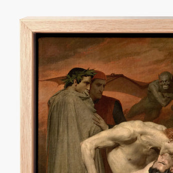 Dante and Virgil - William-adolphe Bouguereau Art Print / Canvas Framed Reproduction Painting Death Socrates Théodore Chassériau Light,