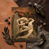 Dante and Virgil - William-adolphe Bouguereau Art Print / Canvas Framed Classical Painting Dramatic Scene Two Muscular Figures Bouguereau