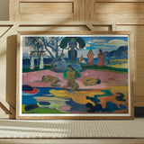 Day of the God - Paul Gauguin Art Print / Canvas Framed Painting Vibrant Stylized Figures Tropical Bold Colors Gauguin’s,