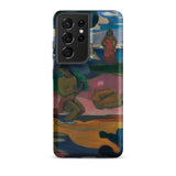Day of the God - Paul Gauguin Phone Case Samsung Galaxy S21 Ultra / Matte Vibrant Artistic Phone Case Stylized Painting Figures Bold Paul