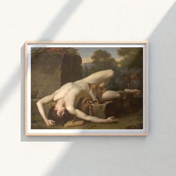 Framed Classical Painting Nude Figure Outdoor Scene Enclosed Francois Xavier Fabre, Fine Art, Collapsed Epiphany