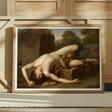 Death of Abel - Francois Xavier Fabre Fine Art Print / Canvas Classical Oil Painting Nude Male Figure Dramatic Pose, Collapsed Epiphany