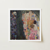 Death and Life - Gustav Klimt Fine Art Print / Canvas Framed Reproduction Klimt’s ?The Kiss” Central Couple, Arranges Bodies, Garland T