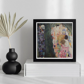 Death and Life - Gustav Klimt Fine Art Print / Canvas Framed Art Print Gustav Klimt’s Death Life Klimt Fine Art, Arranges Bodies, Garland