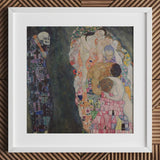 Death and Life - Gustav Klimt Fine Art Print / Canvas Framed Klimt’s Painting, Arranges Bodies, Garland Twisting Prints