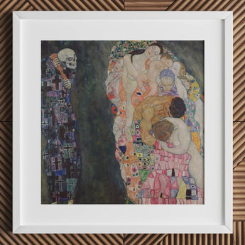 Death and Life - Gustav Klimt Fine Art Print / Canvas Framed Klimt’s Painting, Arranges Bodies, Garland Twisting Prints