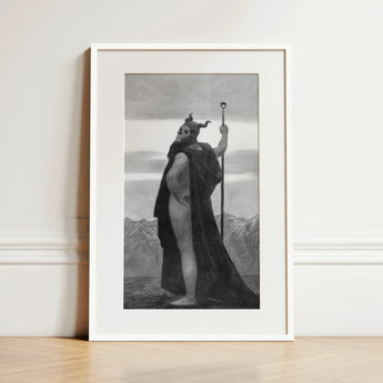 Death - Sascha Schneider Art Print / Canvas, 12x18’’ / 31x46cm / White Frame / Matboard, Posters Prints & Visual Artwork, Toby Leon