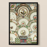 Decorative Plates - Auguste Racinet Illustrated Art Print / Canvas, 12x18’’ / 31x46cm / Black Frame, Posters Prints & Visual Artwork, Toby