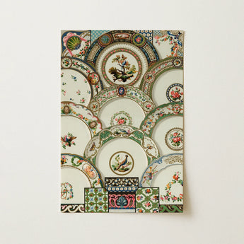 Decorative Plates - Auguste Racinet Illustrated Art Print / Canvas, 12x18’’ / 31x46cm / Unframed / no Border, Posters Prints & Visual