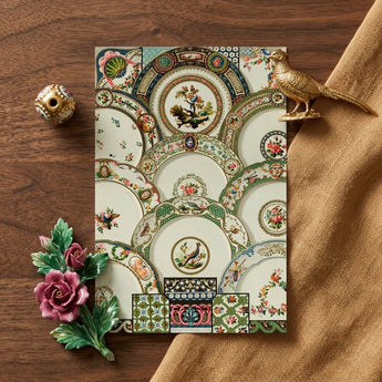 Decorative Plates - Auguste Racinet Illustrated Art Print / Canvas Rectangular Notepad Ornate Vintage-inspired Design Decorative Plates