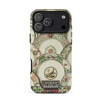 Decorative Plates - Auguste Racinet Phone Case Iphone 17 Pro Max / Matte Green Floral Iphone 12 Case Peacock Design Layered Auguste Racinet