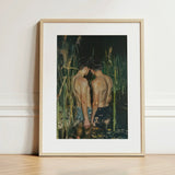 In Deep - Gay Asian Lovers Art Print / Canvas Framed Two Shirtless Men Close Tall, Small Harbor Prints