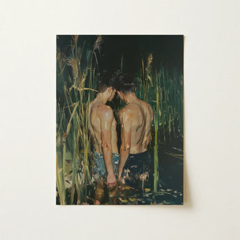 In Deep - Gay Asian Lovers Art Print / Canvas, Gay Asian Lovers, Art Print, Small Harbor