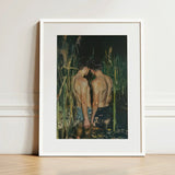 In Deep - Gay Asian Lovers Art Print / Canvas White-framed Two Shirtless Men Close Tall, Small Harbor Prints