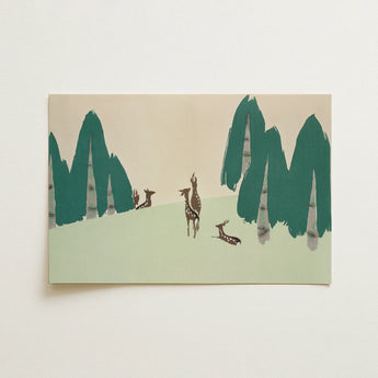 Deer - Kamisaka Sekka Woodland Forest Art Print / Canvas, 18x12’’ / 46x31cm / Unframed / no Border, Posters Prints & Visual Artwork, Toby