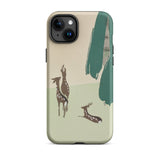 Deer from Momoyogusa - Kamisaka Sekka Iphone Case, 15 Plus / Matte, Phone Case Deer Illustration