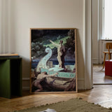 Departure from the Land of Cyclops - Friedrich Preller Elder Art Print / Canvas Framed Classical Painting Nude Male Figure Boat Ornate,