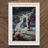 Departure from the Land of Cyclops - Friedrich Preller Elder kunstdruk op canvas, 20x30’’ / 51x76cm / Wit frame / passe-partout, posterprints