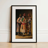 Dervishes in Festive Attire - Vasily Vereshchagin Art Print / Canvas, 12x18’’ / 31x46cm / Black Frame / Matboard, Posters Prints & Visual
