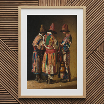 Dervishes in Festive Attire - Vasily Vereshchagin Art Print / Canvas, 20x30’’ / 51x76cm / Natural Frame / Matboard, Posters Prints & Visual