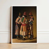 Framed Art Print Three Figures Ornate Colorful Traditional Vasily Vereshchagin’s Dervishes, Whirling Color, Mystic Devotion