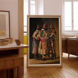 Dervishes in Festive Attire - Vasily Vereshchagin Art Print / Canvas Framed Painting Three Figures Colorful Traditional Costumes