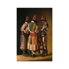 Dervishes in Festive Attire - Vasily Vereshchagin Art Print, Three People Traditional Hungarian Folk Costumes