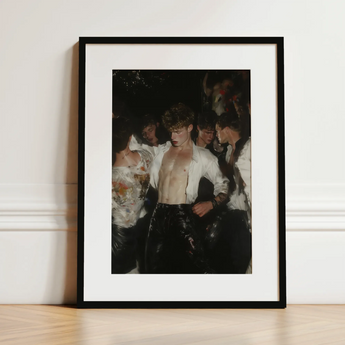 Devotion - Neo-baroque Gay Club Art Print / Canvas, 12x16’’ / 31x41cm / Black Frame / Matboard, Posters Prints & Visual Artwork, Toby Leon