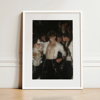 Devotion - Neo-baroque Gay Club Art Print / Canvas, 12x16’’ / 31x41cm / White Frame / Matboard, Posters Prints & Visual Artwork, Toby Leon