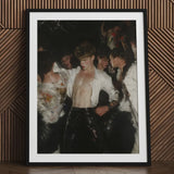 Devotion - Neo-baroque Gay Club Art Print / Canvas Black-framed White Mat Photograph Shirtless Man, Burned-out Music Video, Shirt, Fugitive