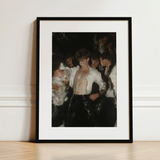 Devotion - Neo-baroque Gay Club Art Print / Canvas Black-framed White Mat Photograph Shirtless Man, Burned-out Music Video, Shirt, Fugitive