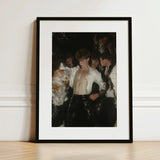 Devotion - Neo-baroque Gay Club Art Print / Canvas Black-framed White Mat Photograph Shirtless Man, Burned-out Music Video, Shirt, Fugitive