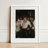 Devotion - Neo-baroque Gay Club Art Print / Canvas White-framed Moody Vintage-style Photograph Shirtless Man, Burned-out Music Video,