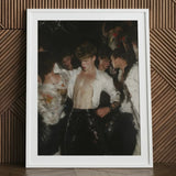 Devotion - Neo-baroque Gay Club Art Print / Canvas White Framed Young Man Black Shiny, Burned-out Music Video, Shirt, Fugitive Prince Prints