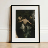 Dipping - Gay Grunge Baroque Ballet Art Print / Canvas Black-framed Dark Moody Painting Dancers Motion, Lumbar Dip, Deltoid Ridge Prints