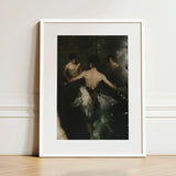 Dipping - Gay Grunge Baroque Ballet Art Print / Canvas White-framed Classical Painting Figures Water Dark, Lumbar Dip, Deltoid Ridge Prints