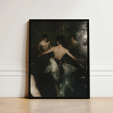 Black-framed Art Print Dramatic Moody Scene Dancers Dark Gay Grunge Baroque, Lumbar Dip Ballet, Deltoid Ridge